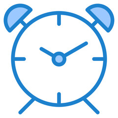 Alarm clock blue style icon