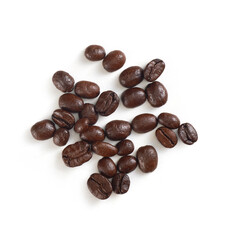 Naklejka premium Coffee beans isolated on white background