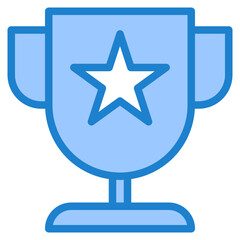 Trophy blue style icon