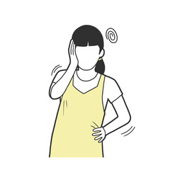 어지럼증 현기증 질환 증상 의학 일러스트