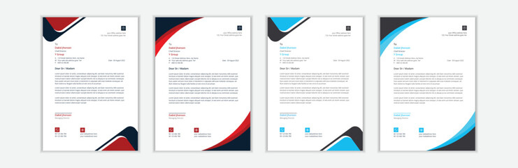 Modern  & Clean business style letterhead bundle 