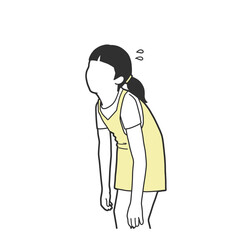 축처진 학생 질환 증상 의학 일러스트