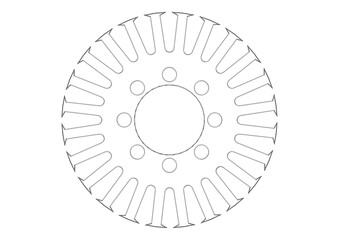 Lamination for rotor 3D rendering