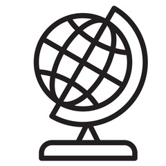 Obraz premium Globe outline style icon