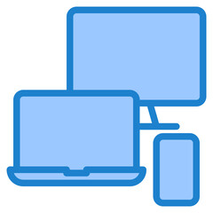 Responsive blue style icon
