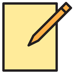 Copy writing color line style icon