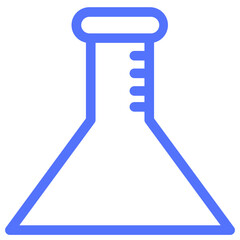 biology experiment flask lab line icon