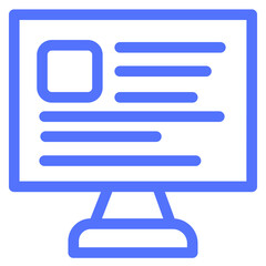 Obraz premium blogging copywriting article blog line icon