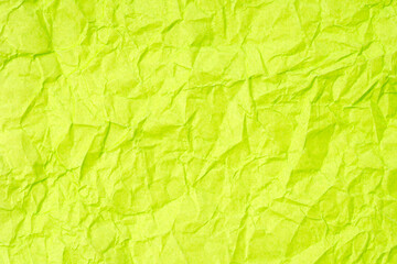 しわくちゃな色紙　黄緑色　テクスチャ