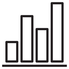 Bar chart outline style icon