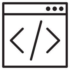 Custom coding outline style icon