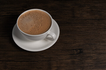 cup of coffee on table