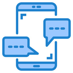 Smartphone blue style icon