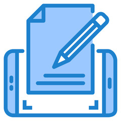 Smartphone blue style icon