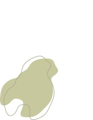 Liquid and fluid shape Green color