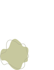 Liquid and fluid shape Green color