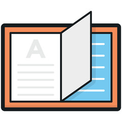 Open Book Vector Icon