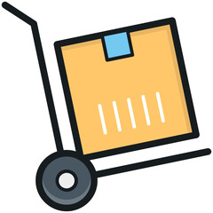 Hand Truck Vector Icon