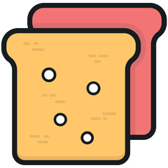 Toast Vector Icon