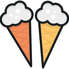Ice Cone Vector Icon