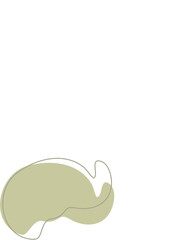 Liquid and fluid shape Green color