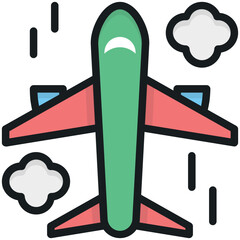 Sky Airplane Vector Icon