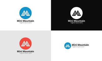 Mini Mountain M Letter Logo