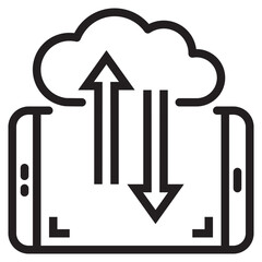 Smartphone outline style icon