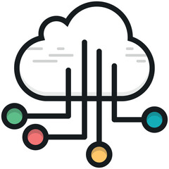 Cloud Sharing Vector Icon
