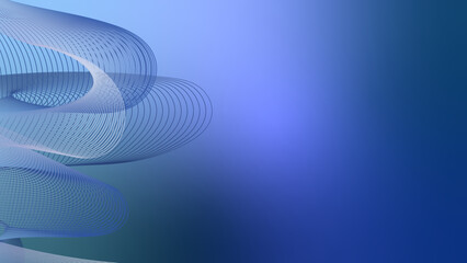 Abstract blue background with curve wave line