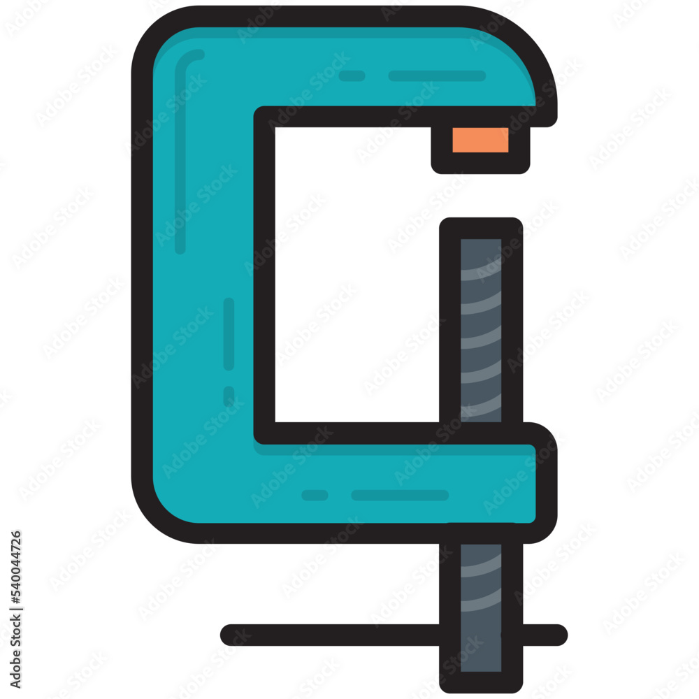 Poster clamp vector icon