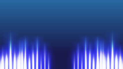 Abstract blue background with wave sound lights. Abstract dynamic motion lines and dots background with colorful particles.