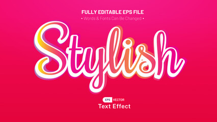 stylish text vector editable text style