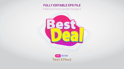 Best deal vector text effect text style