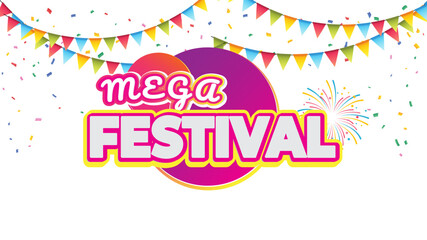 mega festival for day test effect text style