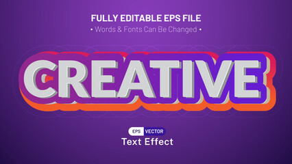 the concept of creative text effect vector text style