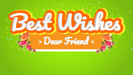 Best wishes vector text effect
