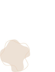 Liquid and fluid shape beige color
