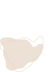 Liquid and fluid shape beige color
