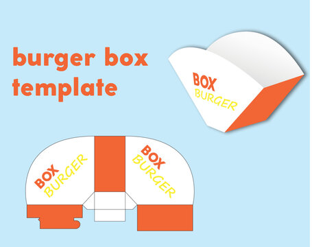 Burger box template