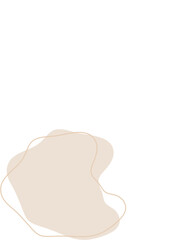 Liquid and fluid shape beige color
