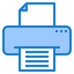 Printer blue style icon