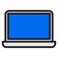 Laptop color line style icon