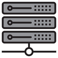 Network server color line style icon