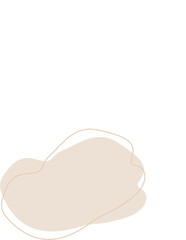 Liquid and fluid shape beige color