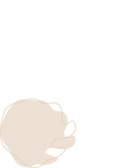 Liquid and fluid shape beige color