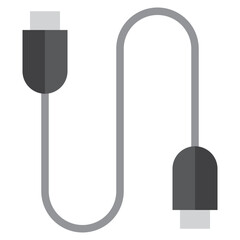 Cable flat style icon