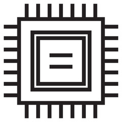 CPU outline style icon