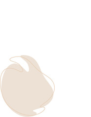 Liquid and fluid shape beige color