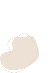 Liquid and fluid shape beige color
